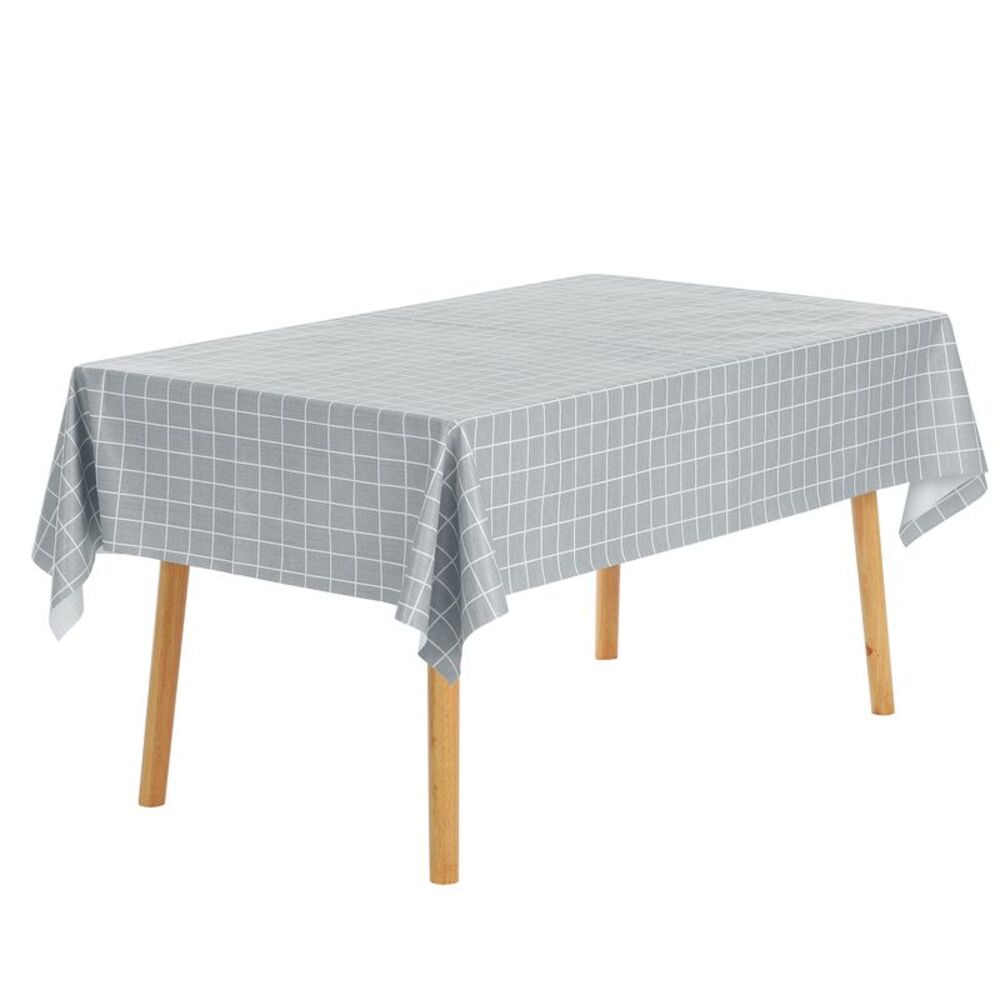 1pc Square Tablecloth Waterproof Table Covers 47x47inch Light Grey